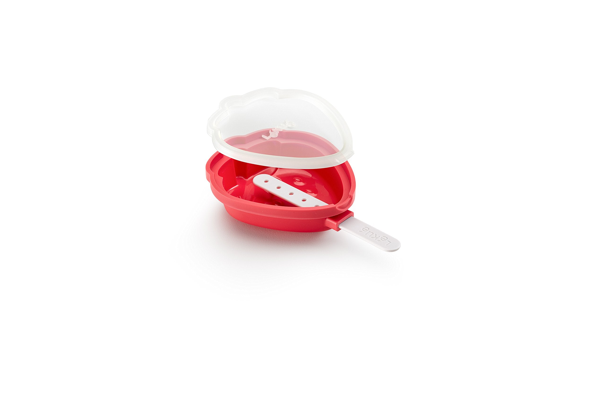 Lekue 3400265R14U150 Strawberry Ice-Cream Mold, Red