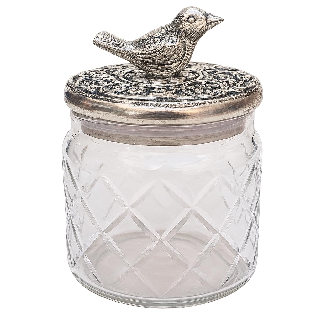 Shobhana Enterprises Jar With Metal Lid, Spice & Dry Fruit Storage Glass Jar For Dried Masala/Chutney/Mukhwas Container Set For 