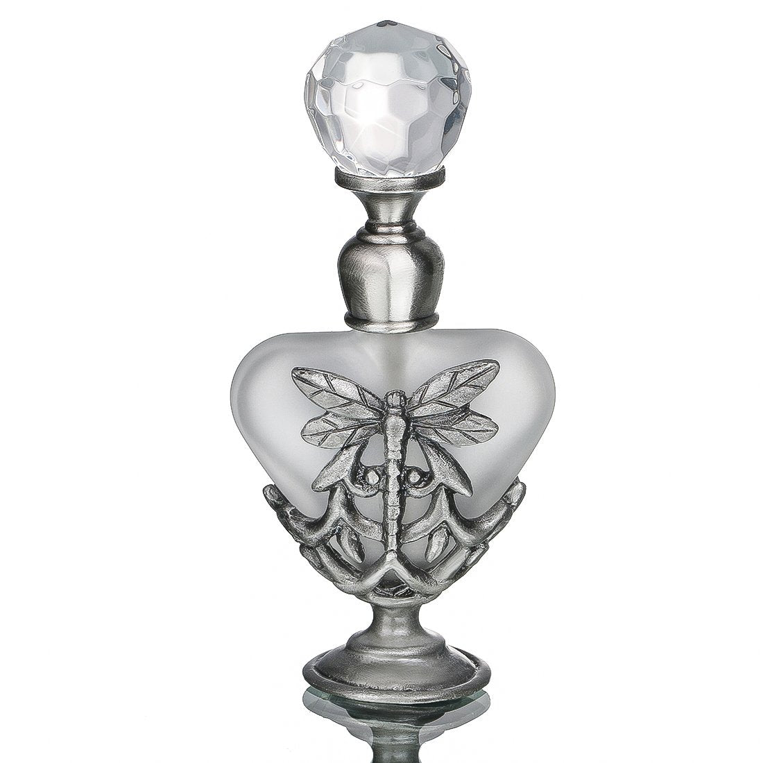 Yu Feng Vintage Dragonfly Glass Perfume Bottle Empty Refillable Painted Enameled Decorative Crystal Perfume Holder Container Sce