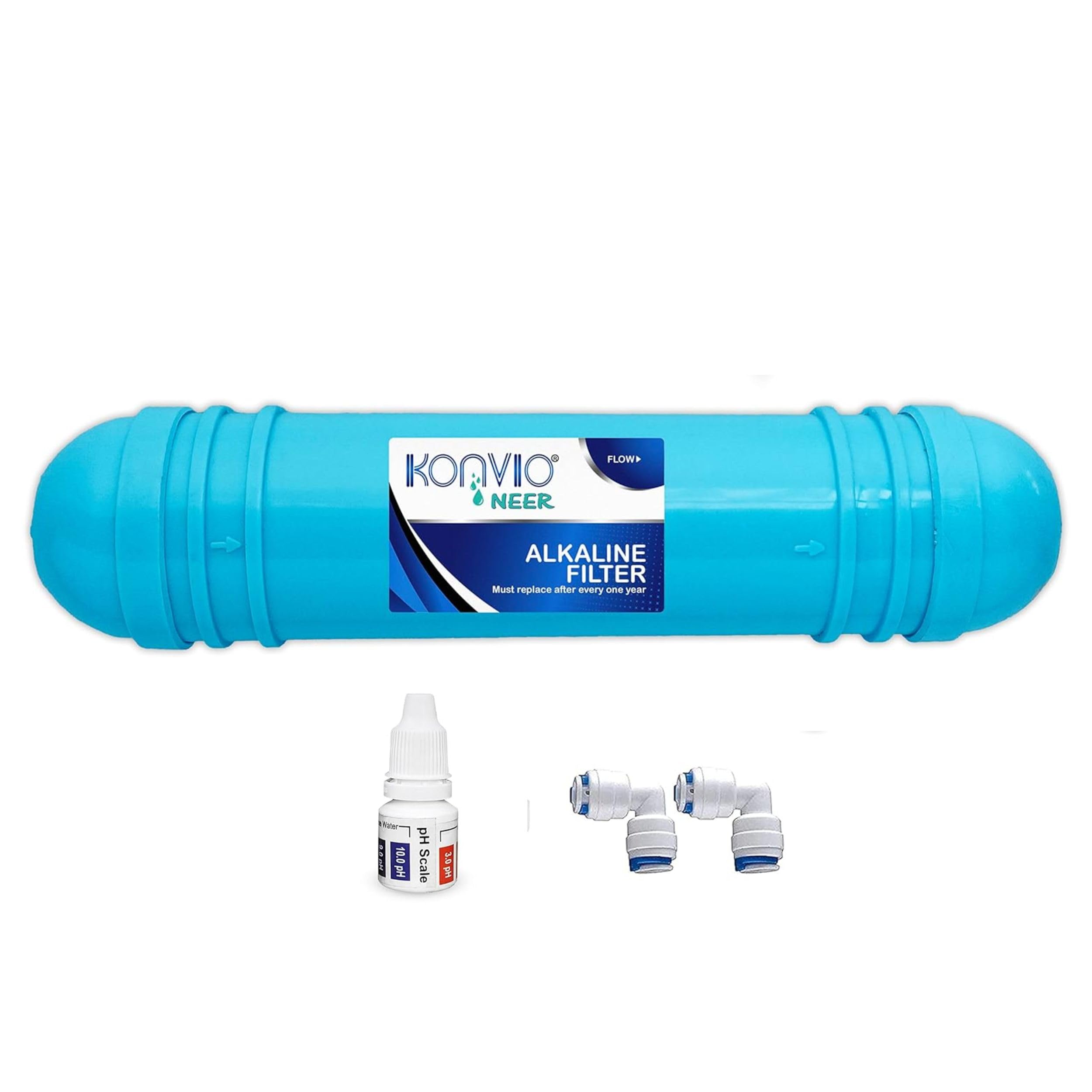 Konvio Neer Alkaline Water InLine Filter, Long LifeTime And Natural Rock For All Type Of Water Filter & Purifiers, 4 Pieces