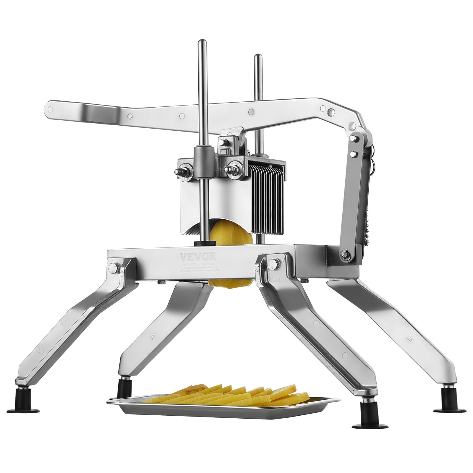 VEVOR Commercial Vegetable Slicer, 3/8 and 3/16 Tomato Slicer, Stainless Steel and Aluminum Alloy Vegetable Cutter Slicer, Manua