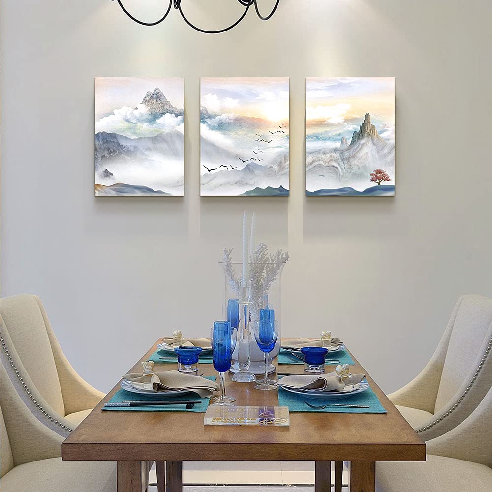 Mountain Landscape Abstract Painting Canvas Wall Art For Living Room Bathroom Wall Decor For Bedroom Kitchen Artwork Canvas Prin