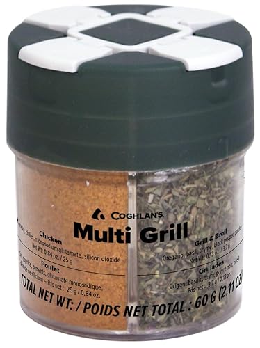 Coghlans Multi-Grill Spice And Herb Assortment Shaker (Seafood, Pepper Steak, Chicken, Grill & Boil)