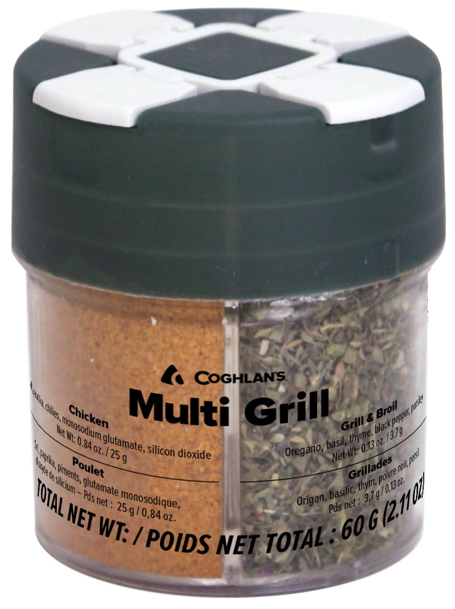 Coghlans Multi-Grill Spice And Herb Assortment Shaker (Seafood, Pepper Steak, Chicken, Grill & Boil)