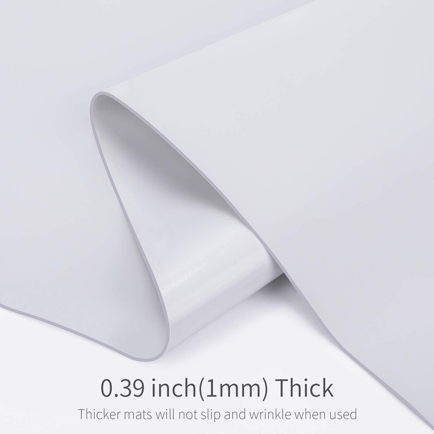 Longfite Extra Large Table Desk Mat Thick Silicone Place Mats Non Skid And Heatproof For Pastry Dough Rolling, Kids Craft Counte