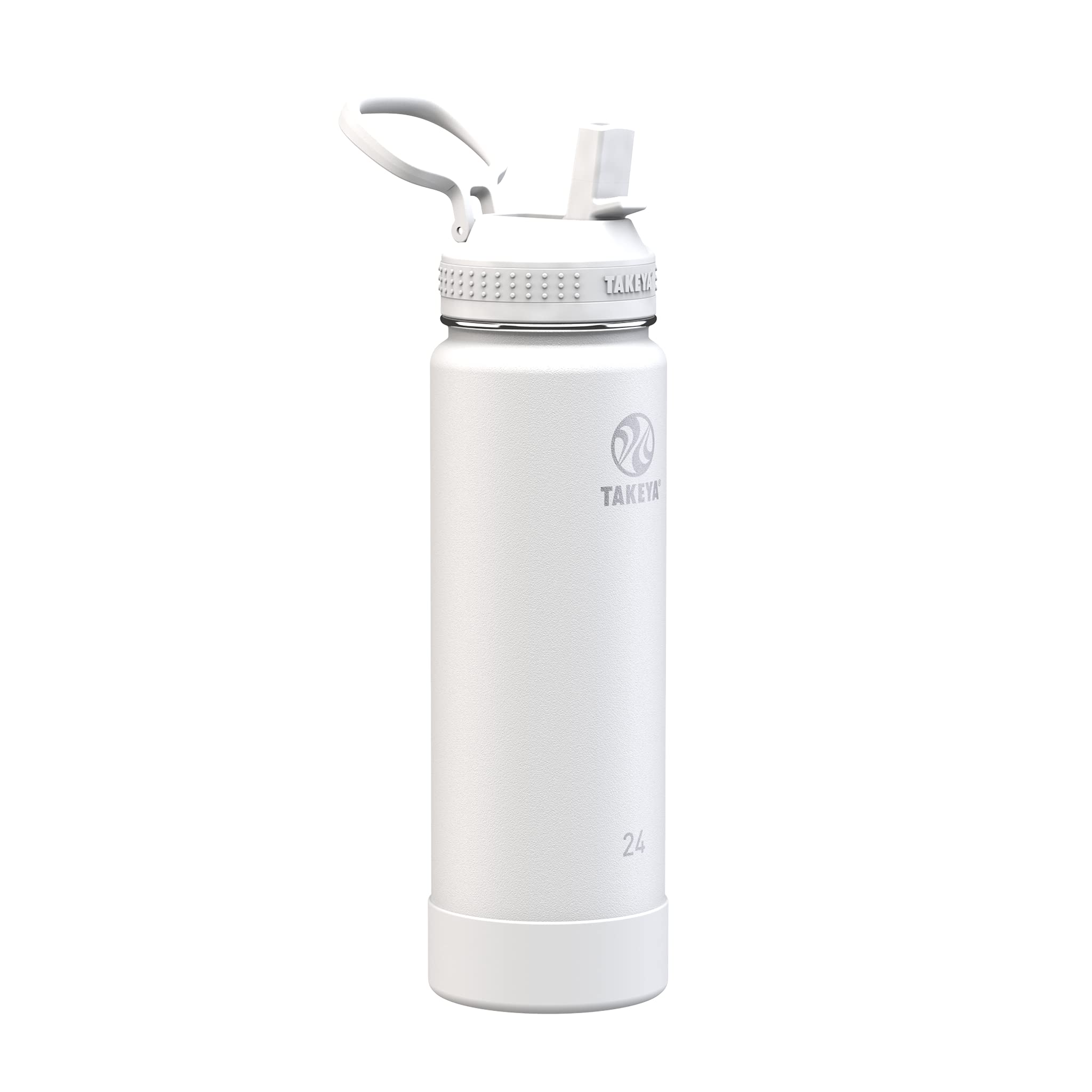 Takeya Actives 24 Oz Vacuum Insulated Stainless Steel Water Bottle With Straw Lid, Premium Quality, Arctic