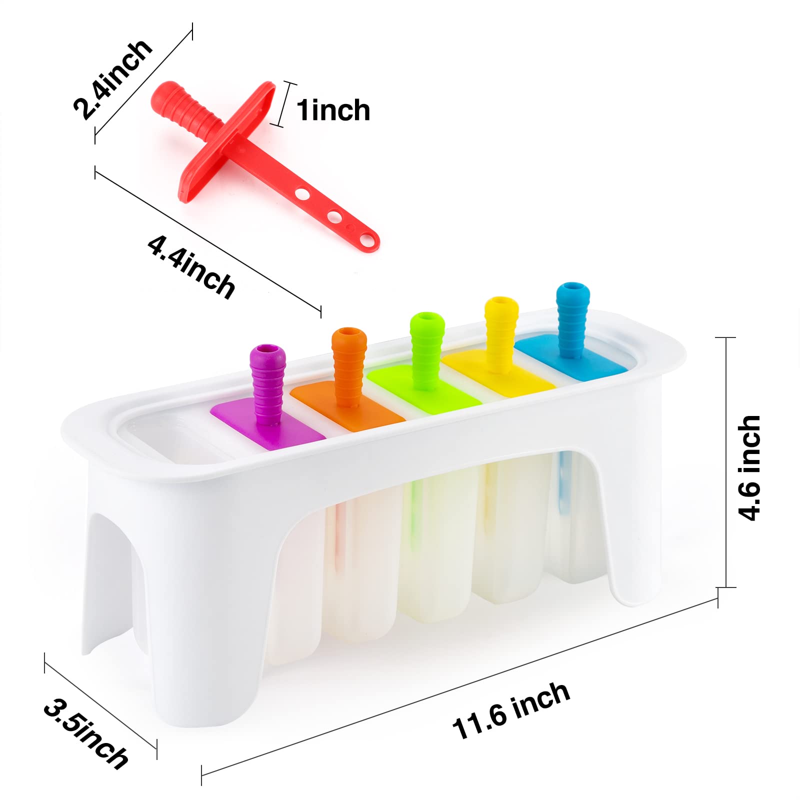 Rainbow Popsicle Molds, Silicone Ice Pop Molds, Popsicle Maker, Easy Release Silicone Ice Cream Popsicle Molds, Reusable Popsicl