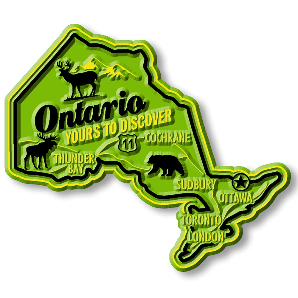 Ontario Premium Province Magnet By Classic Magnets, 2.6'' X 3'', Collectible Souvenirs Made In The Usa