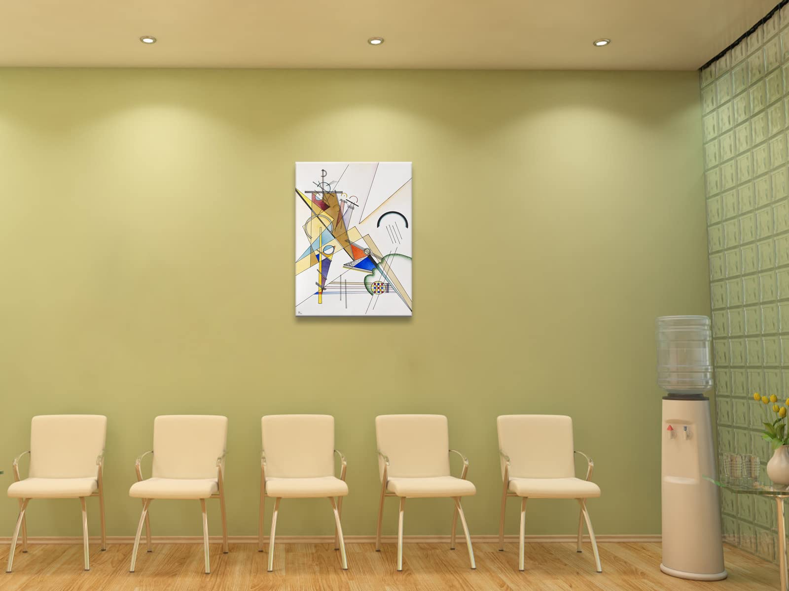 Wieco Art Large Canvas Prints Gewebe 1923 By Wassily Kandinsky Classic Art Reproductions Abstract Gallery Wrapped Canvas Wall Ar