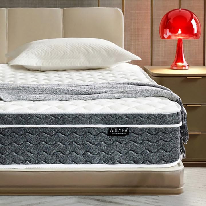 Ablyea Queen Mattress 12 Inch Hybrid Mattress Queen Size - Memory Foam & Individually Pocket Coils Springs | Pressure Relief | M