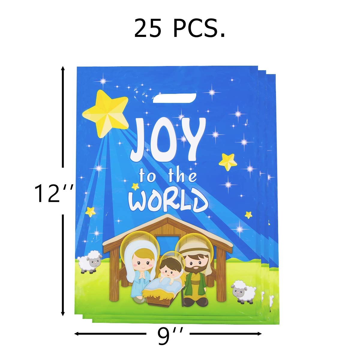 ceiba tree Nativity Goodie Bags Treat Goody Bags for Vacation Bible School Xmas Nativity Party Supply 25Pcs