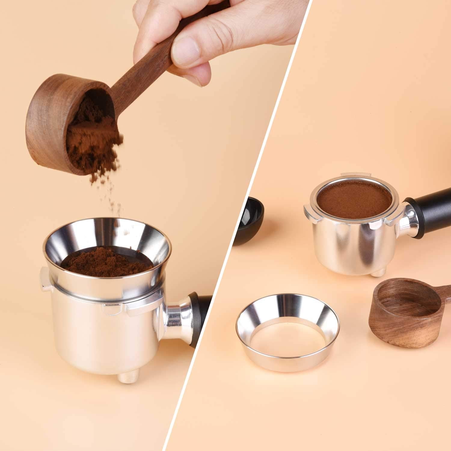 51Mm Espresso Dosing Funnel, Matow Stainless Steel Coffee Dosing Ring Compatible With 51Mm Portafilter (51Mm)