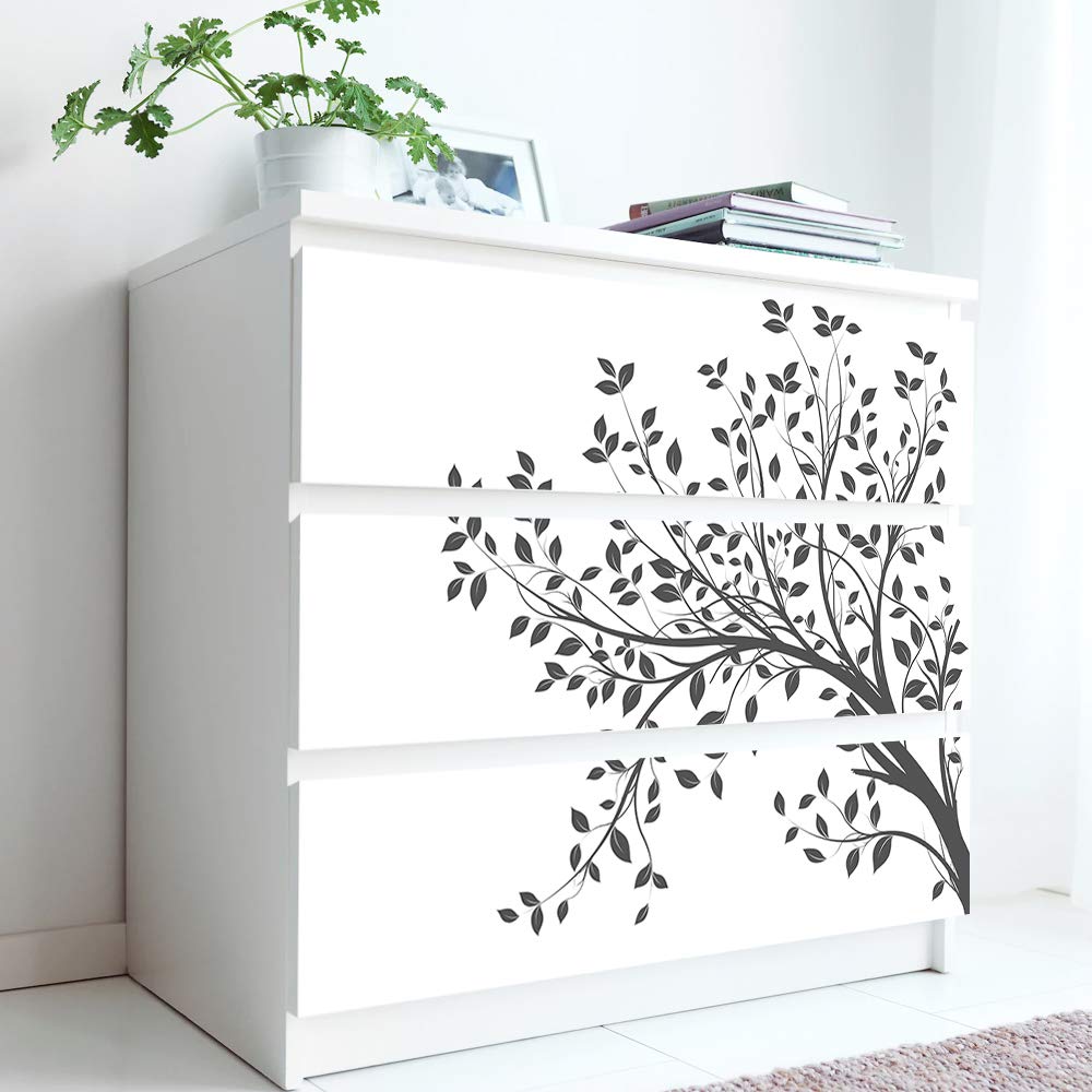 Self-Adhesive Dresser Sticker, Peel And Stick Furniture Stickers/Decals, Removable Furniture Skin (003, Malm)