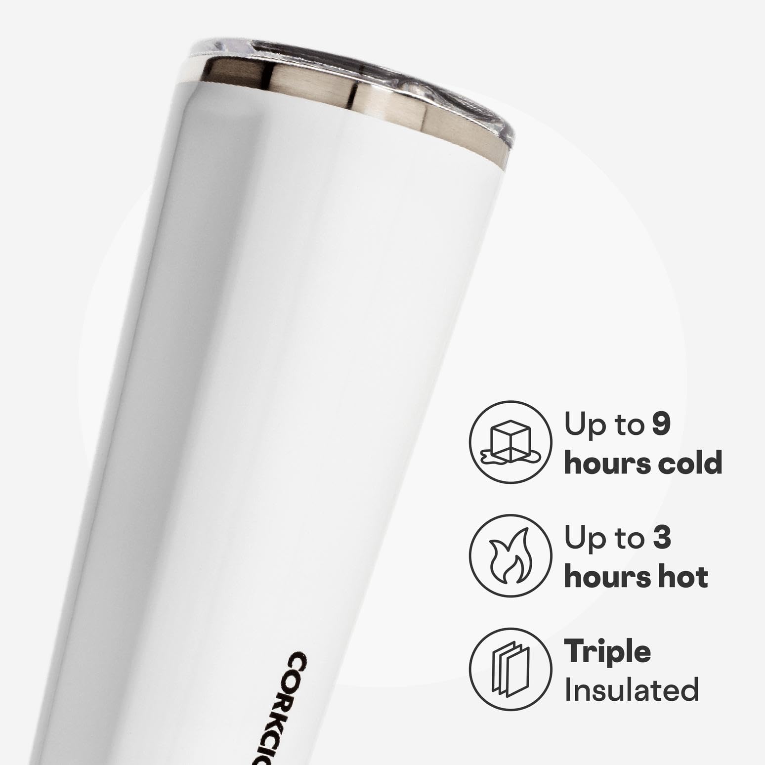 Corkcicle Classic Tumbler - Keeps Drinks Hot for 3 Hours - Triple-Insulated Stainless Steel - Cupholder Friendly - Holiday Mug G