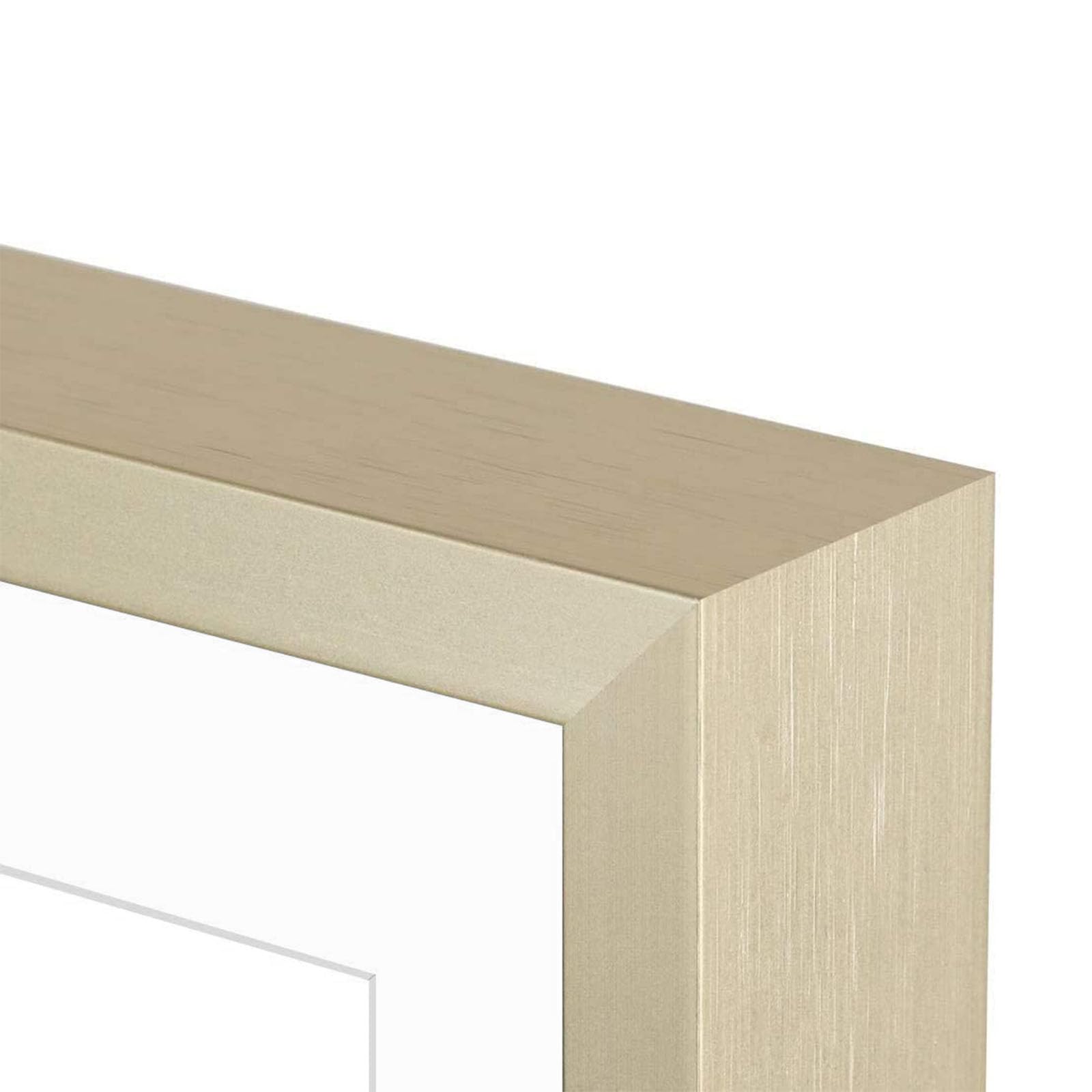 Golden State Art, 4x6 Aluminum Collage Frame, Displays 6x4 Pictures With 2 Openings Mat or One 8x10 Photo, Real Glass, Portrait/