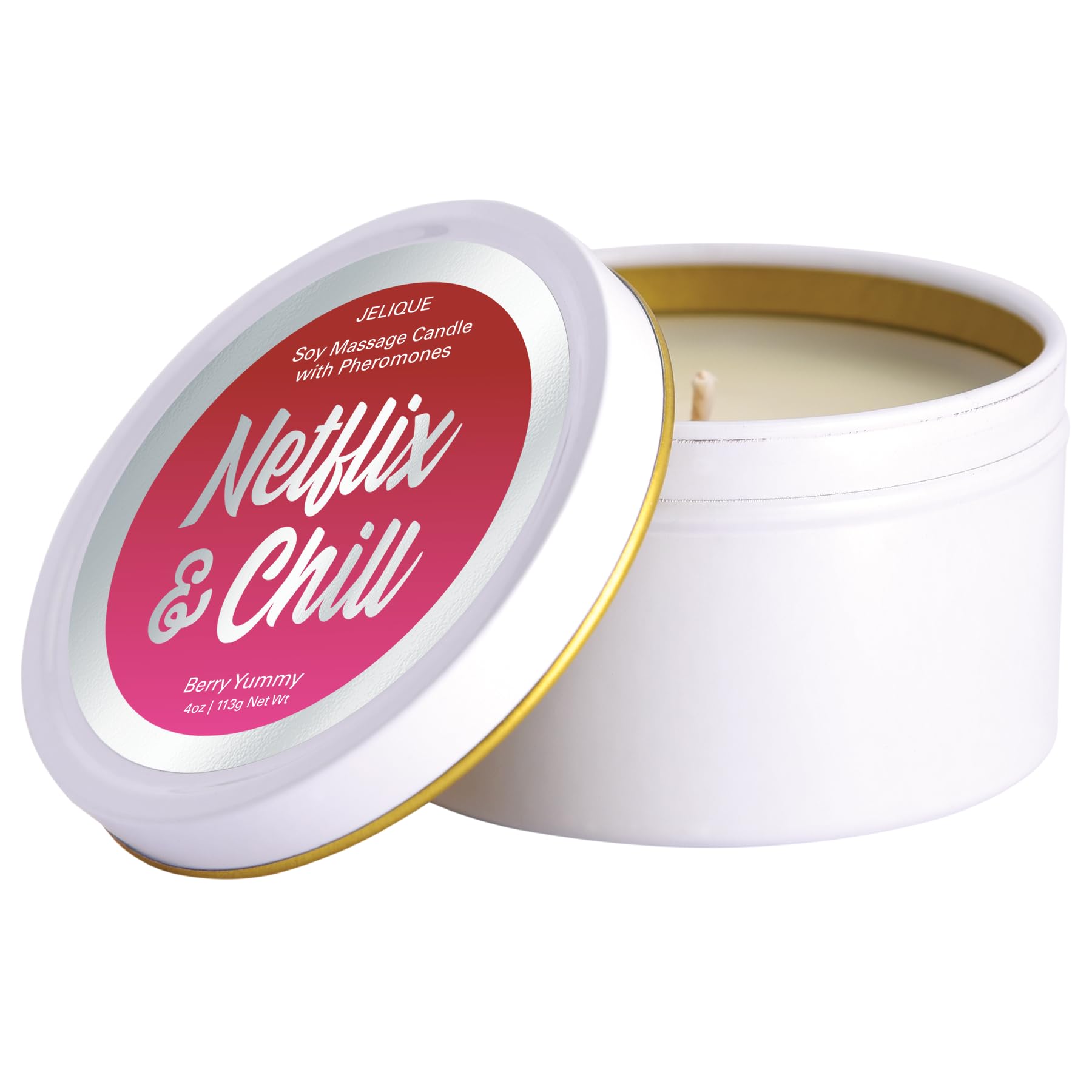 Classic Brands LLC 77462: Massage Candle Netflix & Chill Berry 4Oz
