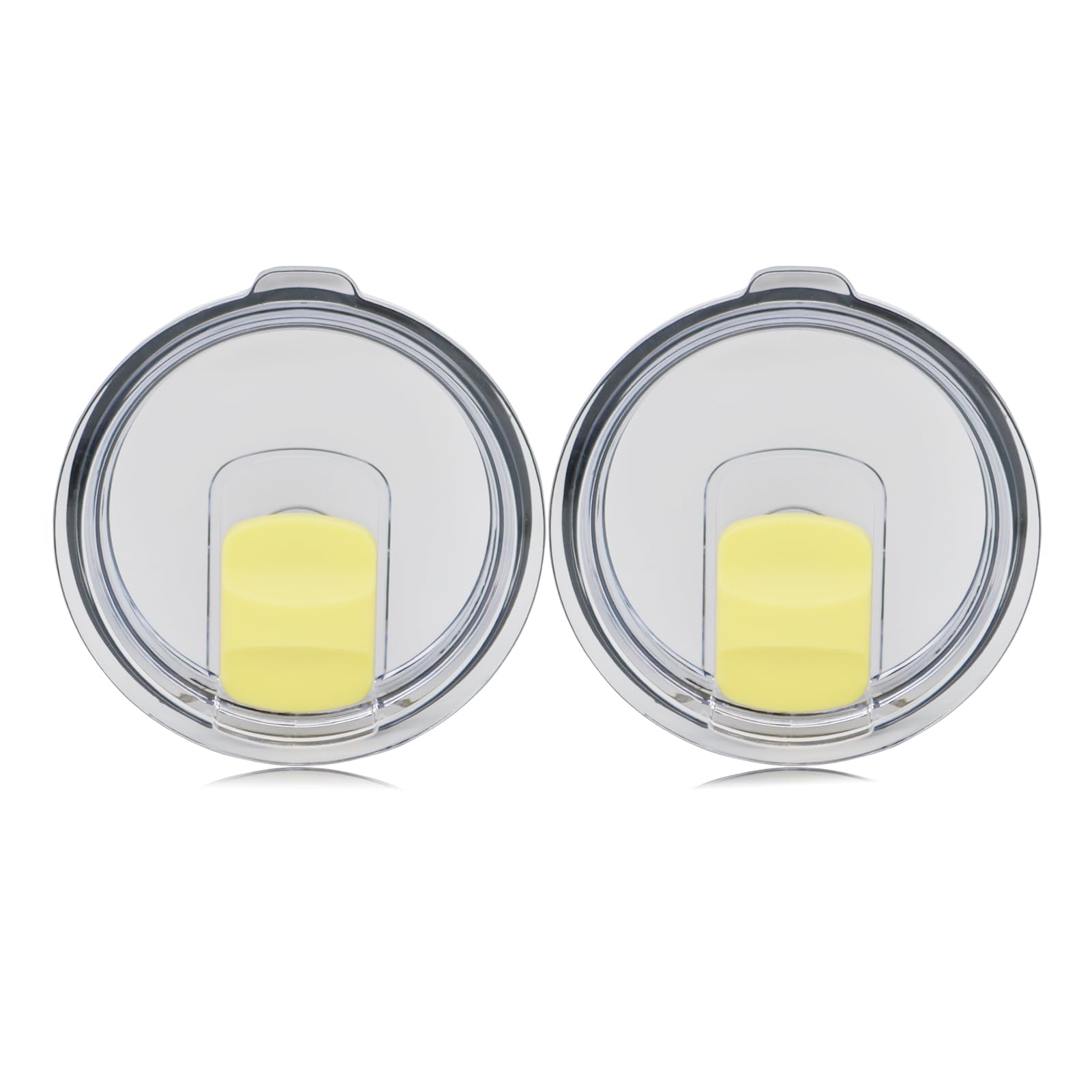 Magslider Lid Replacement for Yeti 30 oz Rambler Tumbler, 14 oz 35 oz Mug, Magnetic Slider, BPA Free, Yellow 2 PCS
