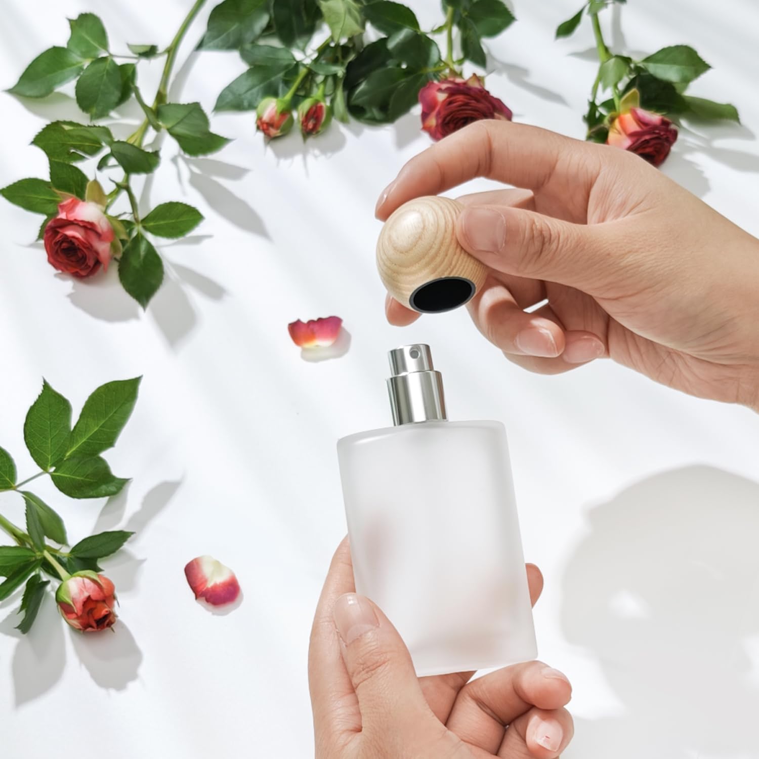 Yerpkefey 50Ml/1.7 Oz Glass Spray Bottle Perfume Atomizer,Perfume Travel Refillable Spray Bottle Empty With 3 Kinds Of Dispenser