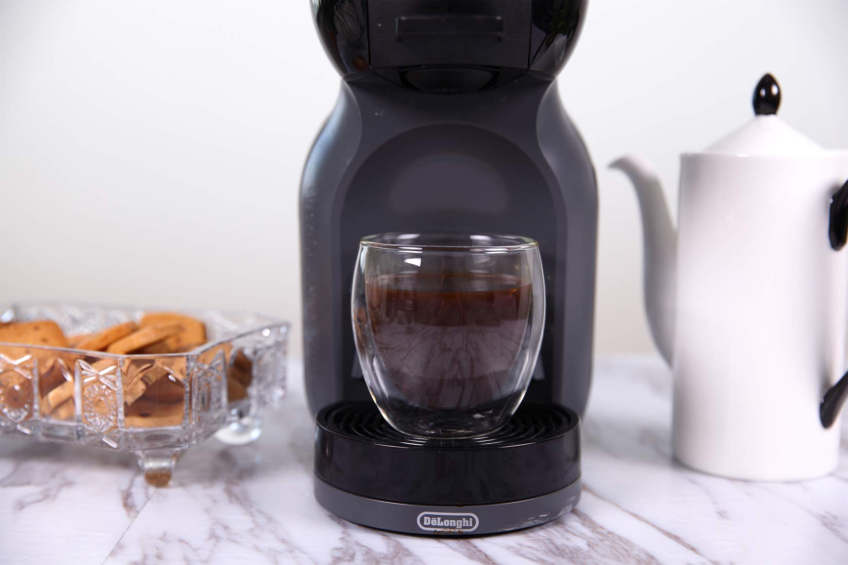 Comsaf 8Oz Glass Coffee Mugs Set Of 4, Double Walled Insulated Thermal Mugs For Latte Cappuccino Cocoa Milk Cafe Juice Tea, Clea