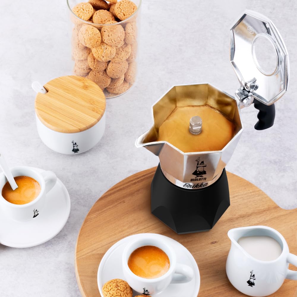 Bialetti Nuova Brikka 2 Cups 2023 | Moka Caffetteria Caff Espresso 0007327
