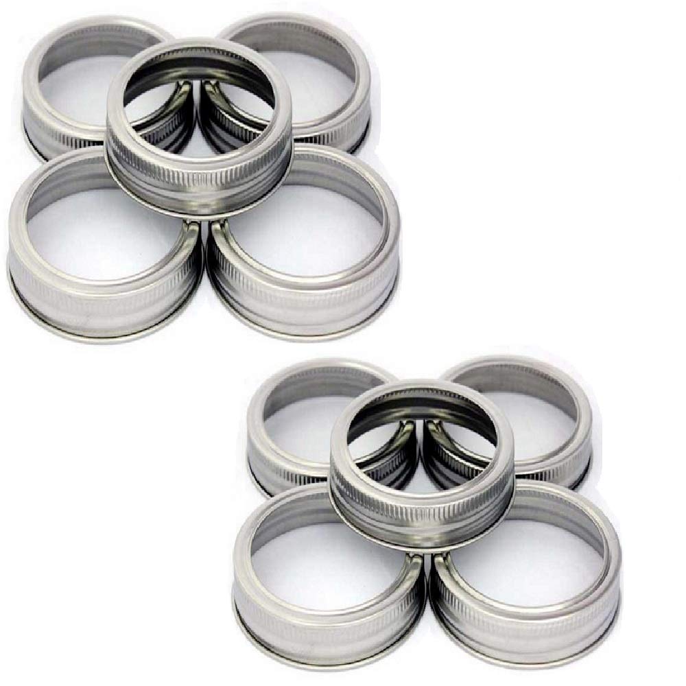 Mason Jar Replacement Rings Or Tops Durable & Rustproof Tinplate Metal Bands/Rings For Mason Jar, Jar, Canning Jars,Storage (Set