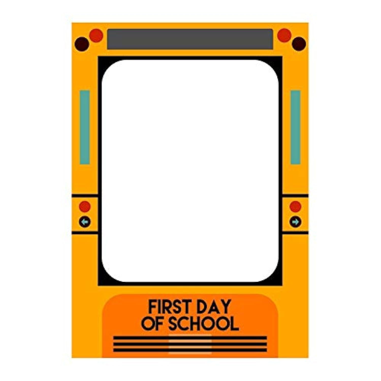 Swyoun Yellow School Bus First Day Of School Back To School Party Photo Booth Selfie Frame