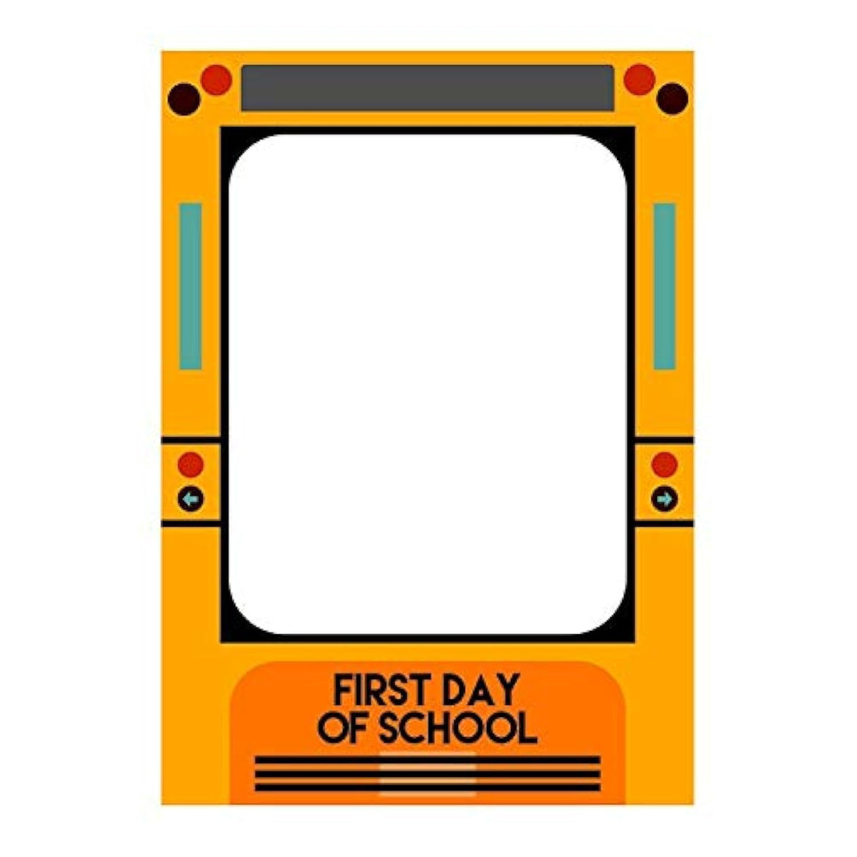 Swyoun Yellow School Bus First Day Of School Back To School Party Photo Booth Selfie Frame