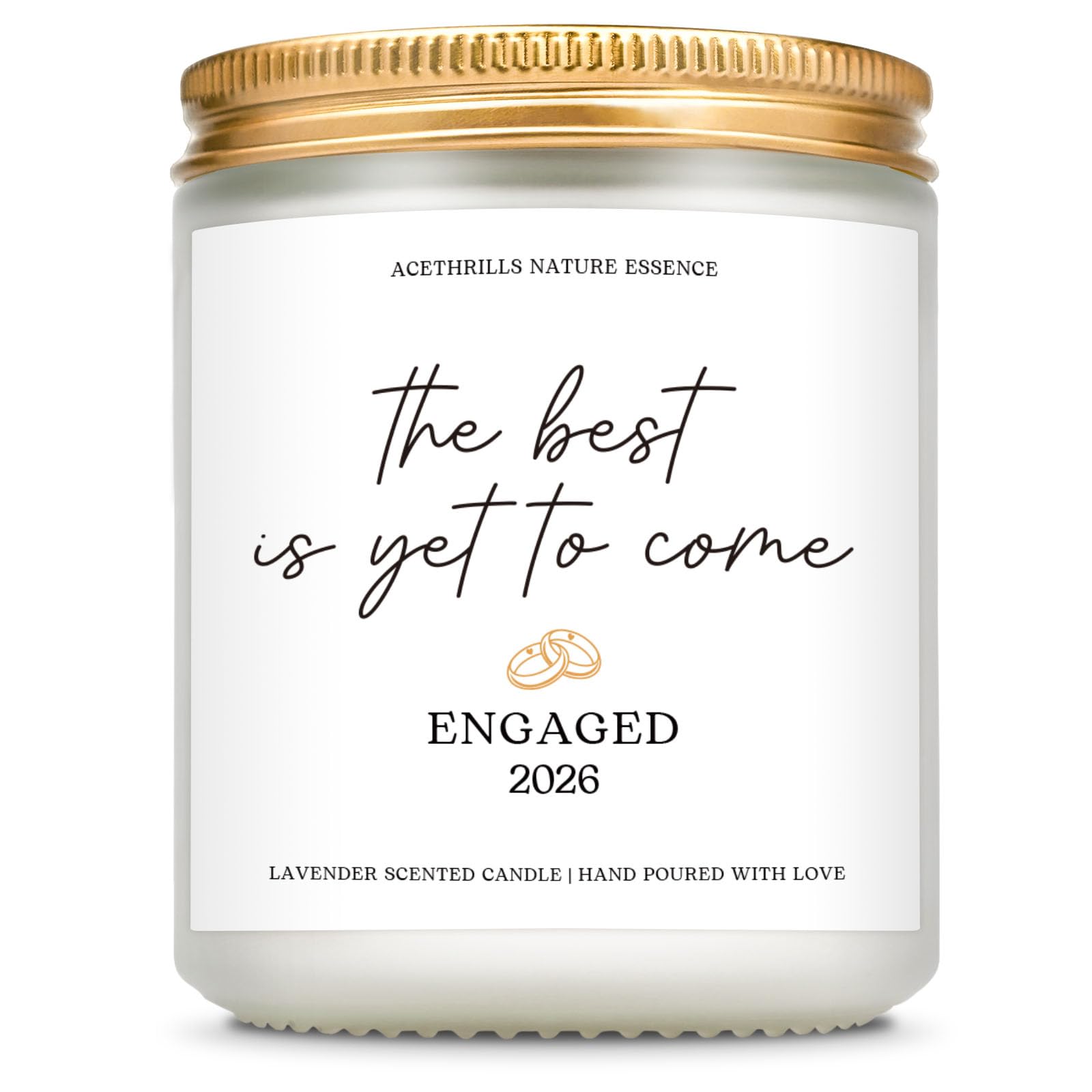 AceThrills Engagement Gifts for Couples Women, Engagement Party Decorations for Women - 7 Oz Lavender Scented Candles (Best is Y