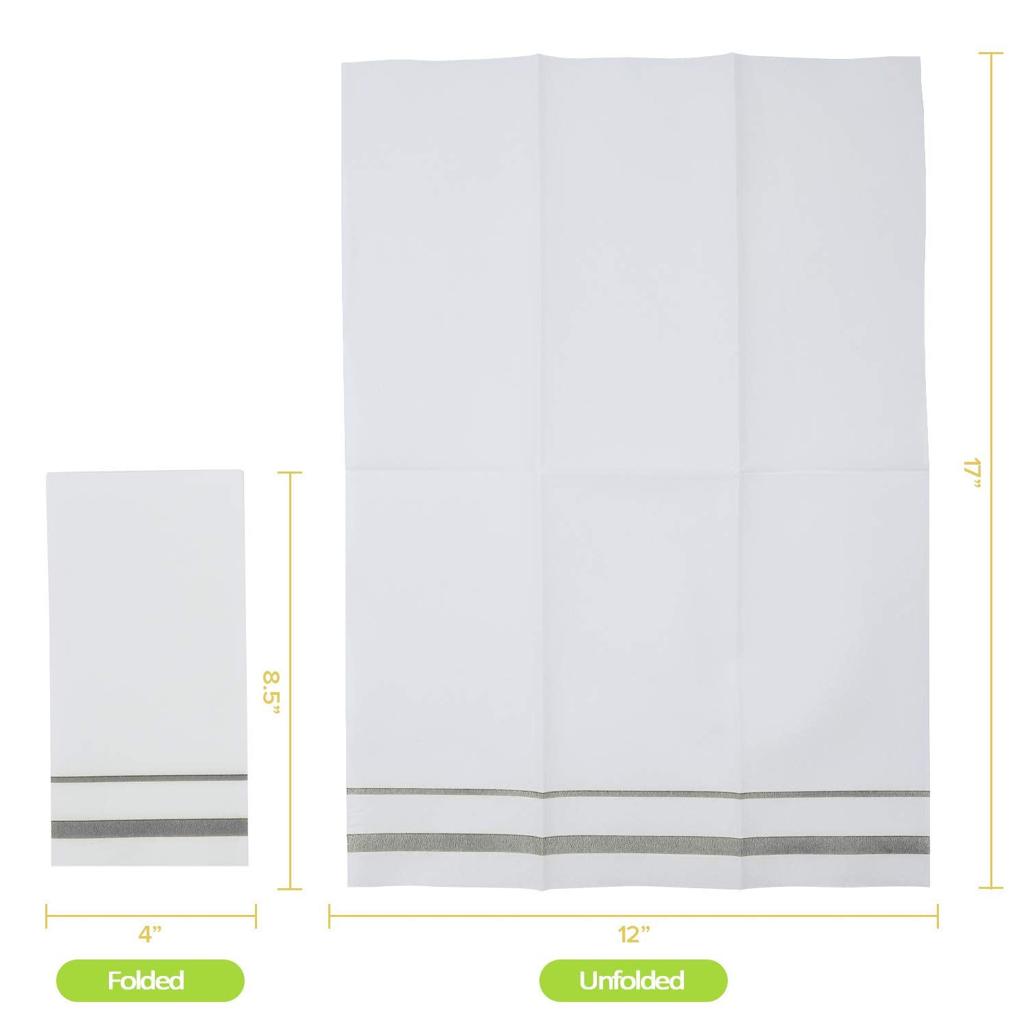 [200 Pack] Disposable Guest Towels Paper Hand Towels, Decorative Bathroom Hand Napkins For Kitchen, Parties, Weddings, Dinners O