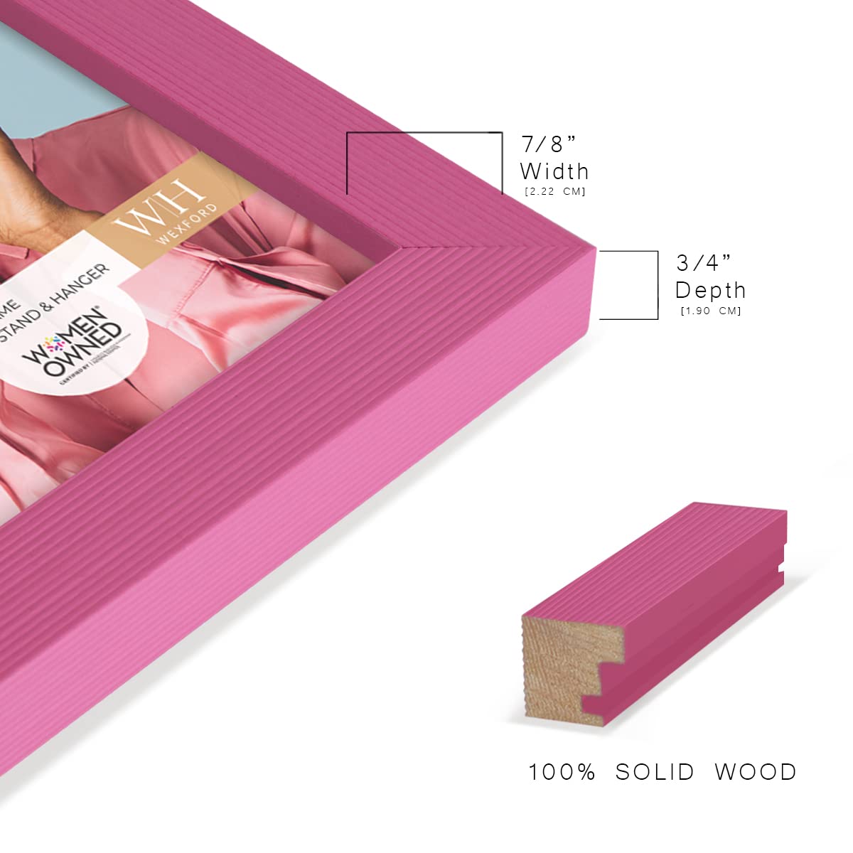 Renditions Gallery 8x10 inch Picture Frame Modern Style Wood Pattern and High Definition Glass Ready for Wall and Tabletop Photo