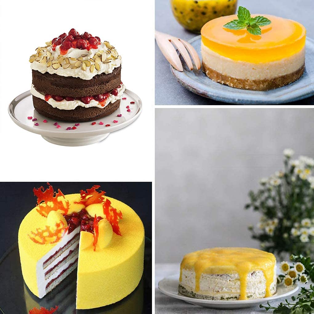 2Pcs 6 Inch Silicone Cake Pan For Baking, Round Cake Molds Silicone Baking Pan Non-Stick Quick Release Suitable For Cheesecake C