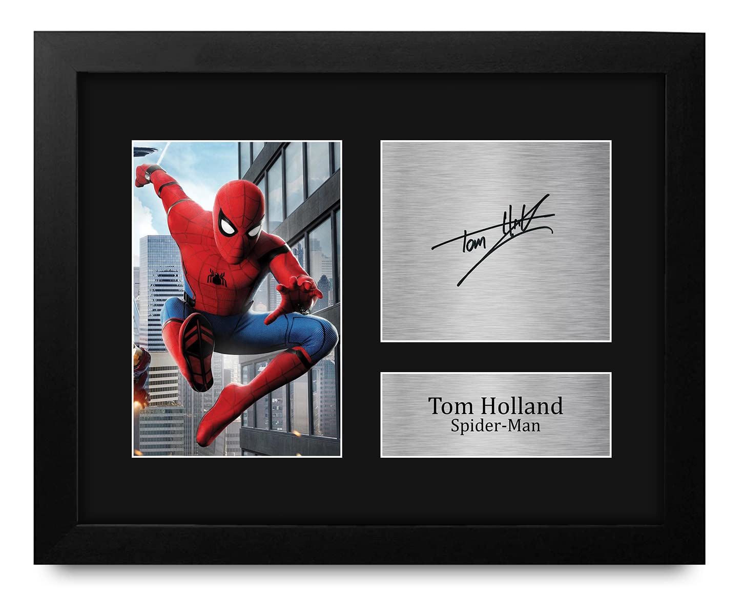Hwc Trading Tom Holland Gift Usl Framed Signed Printed Autograph Spiderman Gifts Print Photo Picture Display - Us Letter Size