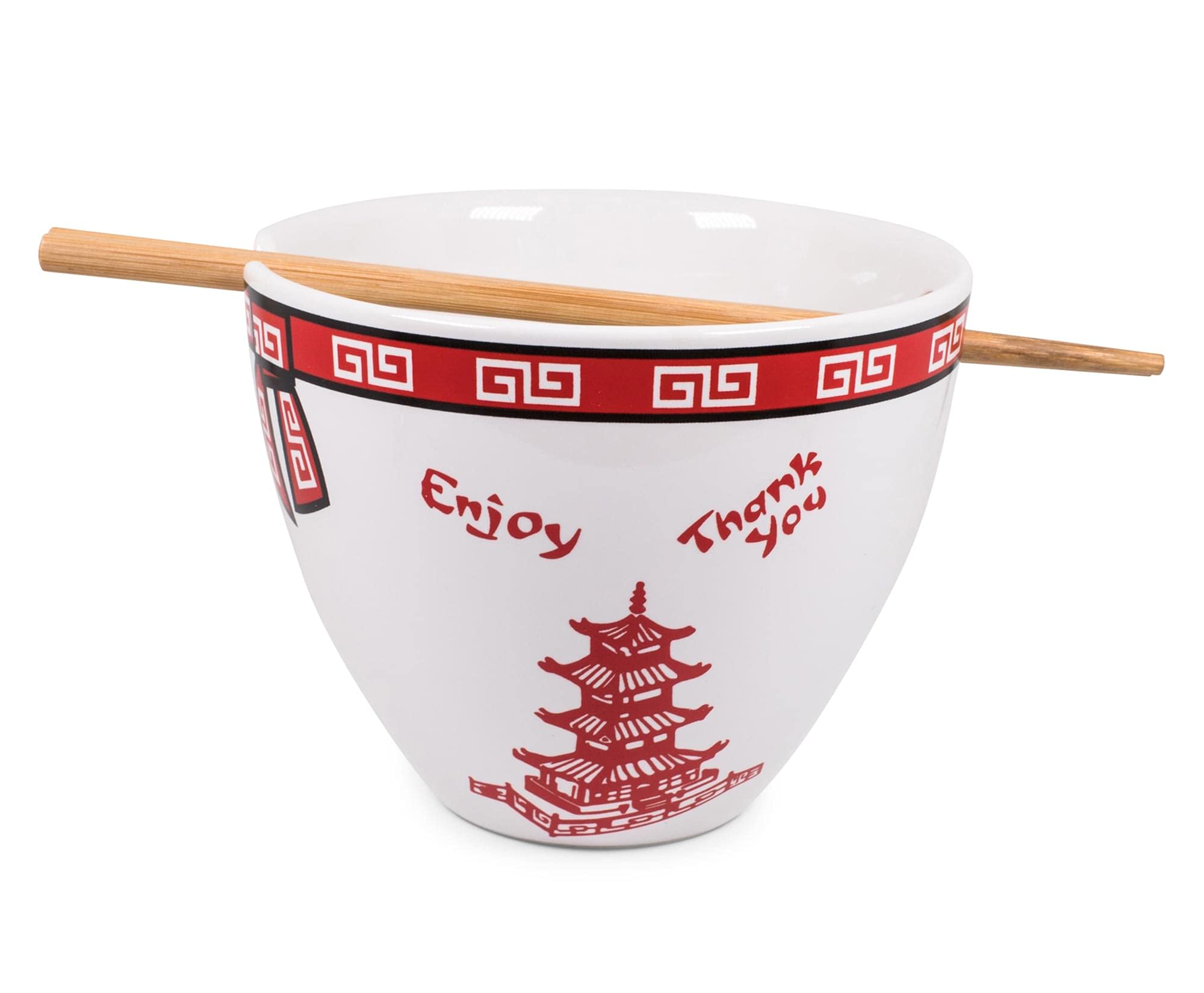 Bowl Bop Chinese Takeout Box Dinnerware Set  16-Ounce Ramen Bowl, Chopsticks