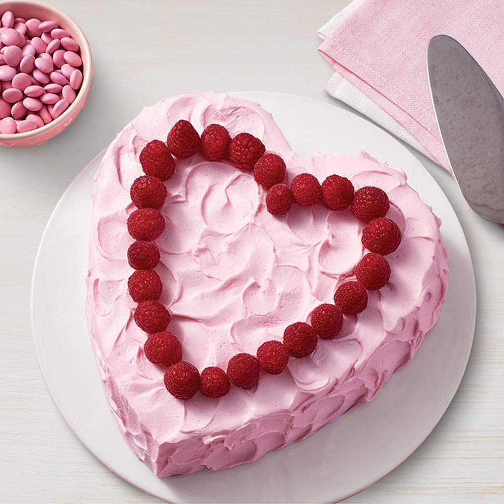 Good News Deep Heart Cake Pan With Removable Bottom 6'',2 Pcs Aluminum Push Pan Cheesecake Pan Chiffon Cake Mold For Oven Baking