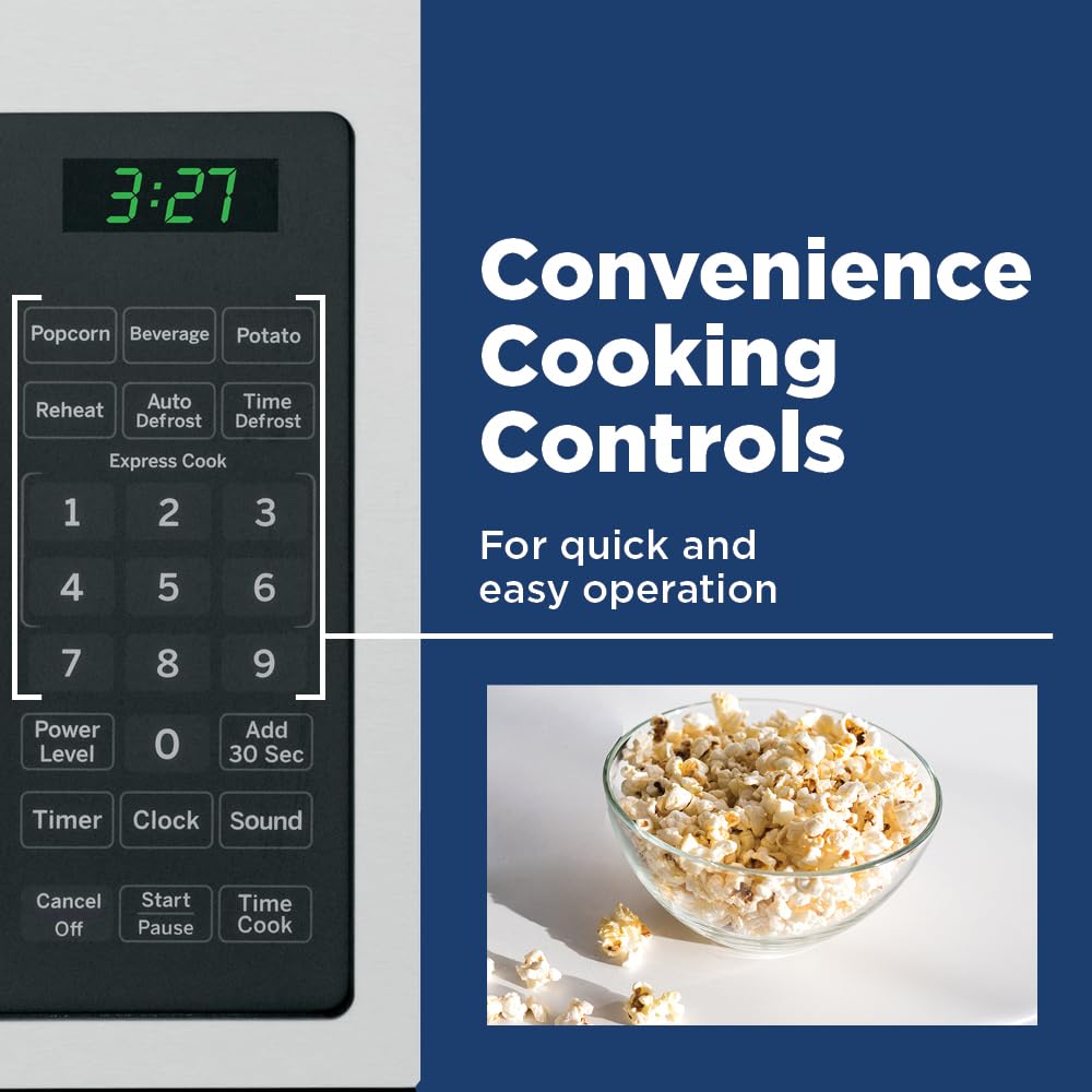 Ge Countertop Microwave Oven | 0.7 Cubic Feet Capacity, 700 Watts | Kitchen Essentials For The Countertop Or Dorm Room | Black