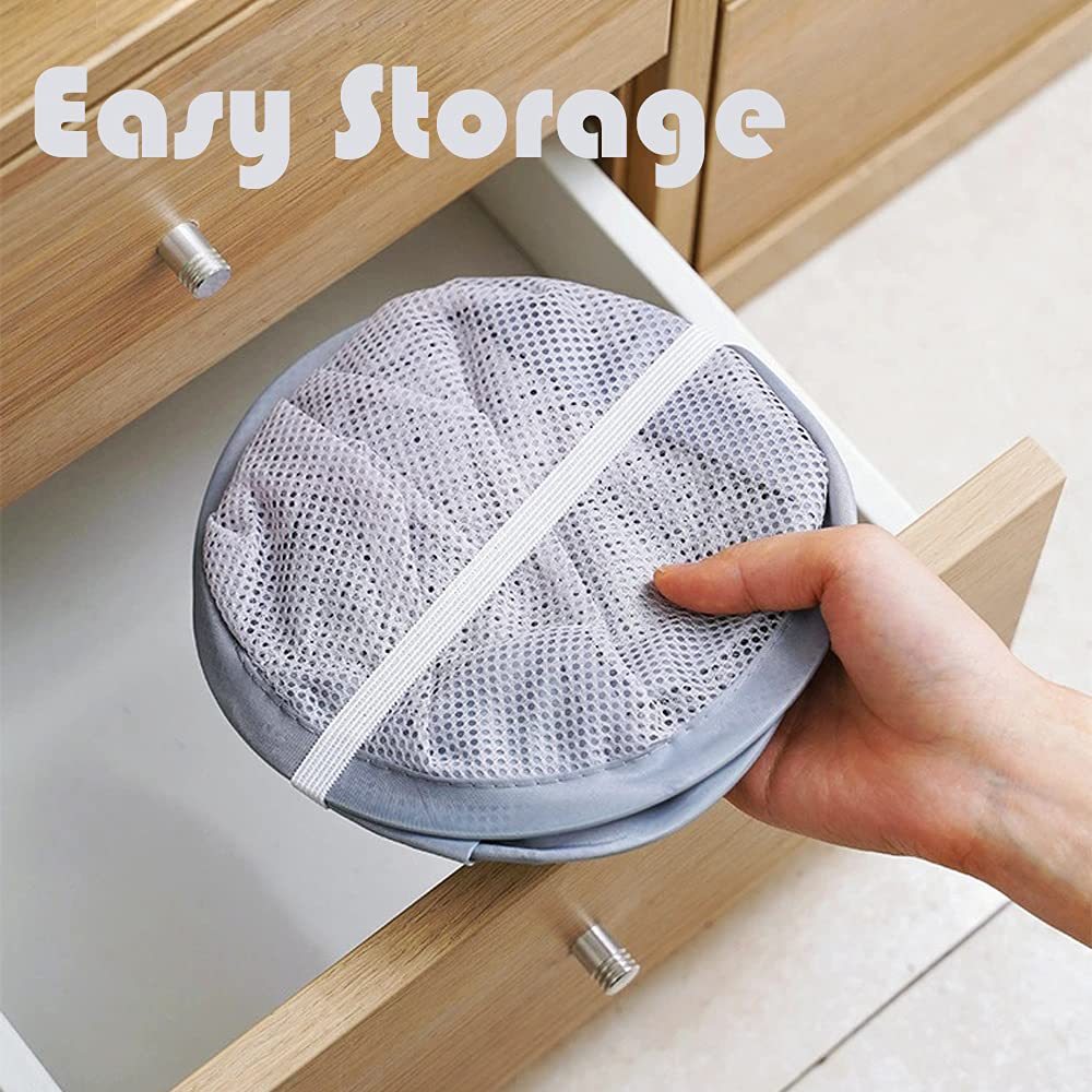 Mesh Collapsible Small Wall Laundry Baskets,Hanging Laundry Hamper,For Hotel, University Dormitory Use By Hhssalin (2, Classic)