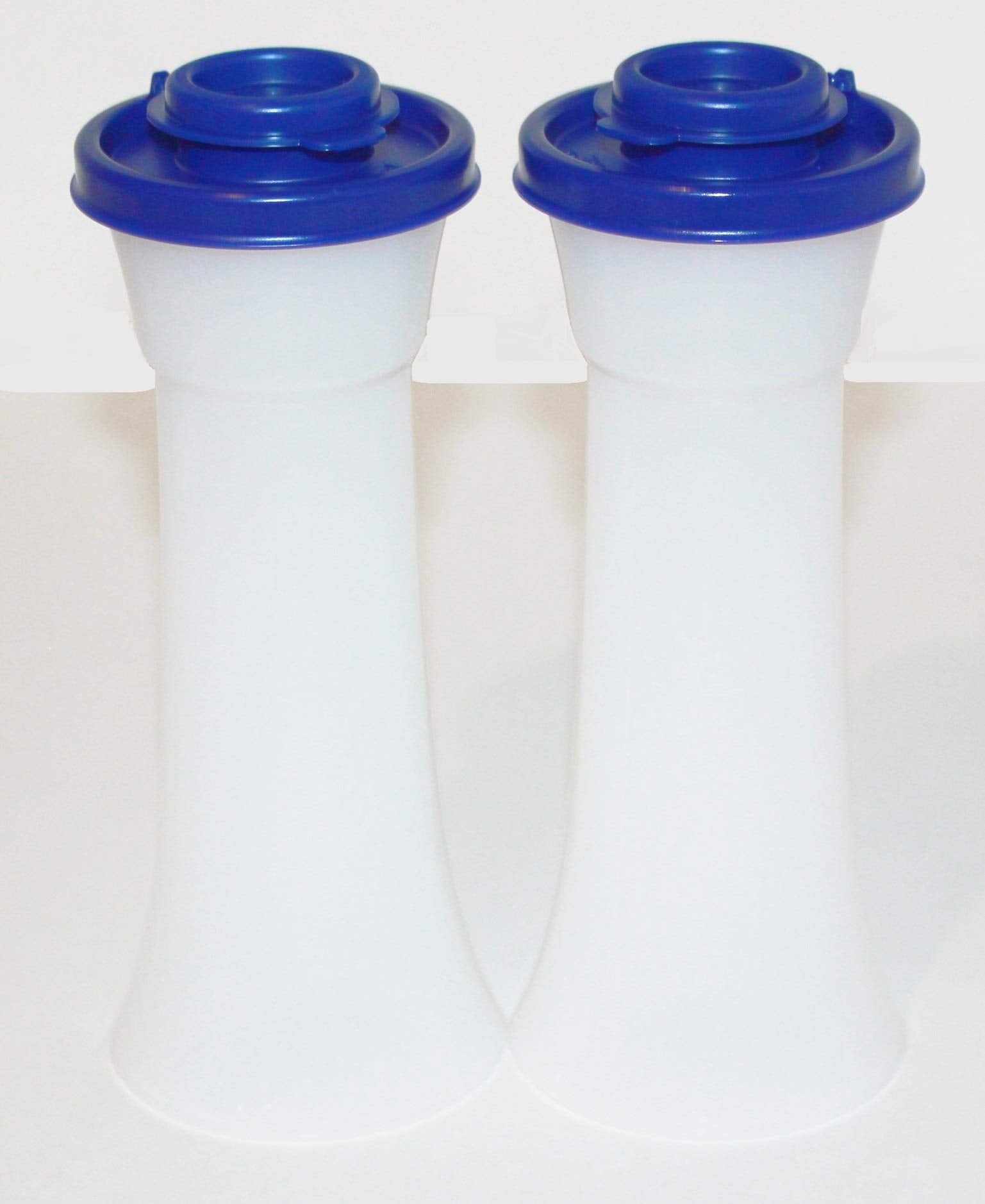 Tupperware Large Hourglass Salt And Pepper Shakers, Tokyo Blue