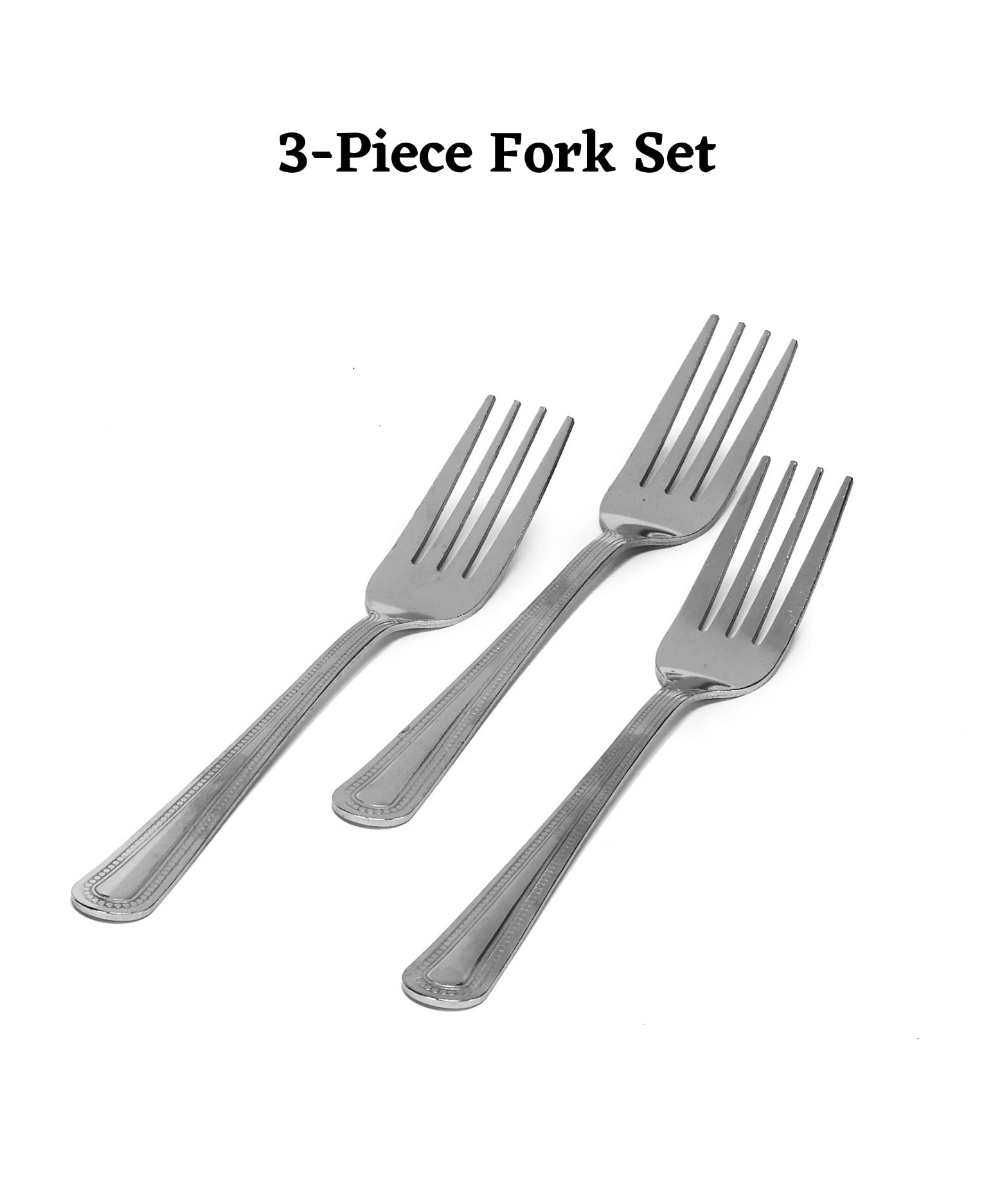 Imusa Usa Imu-71111 3 Piece Fork Set, Silver