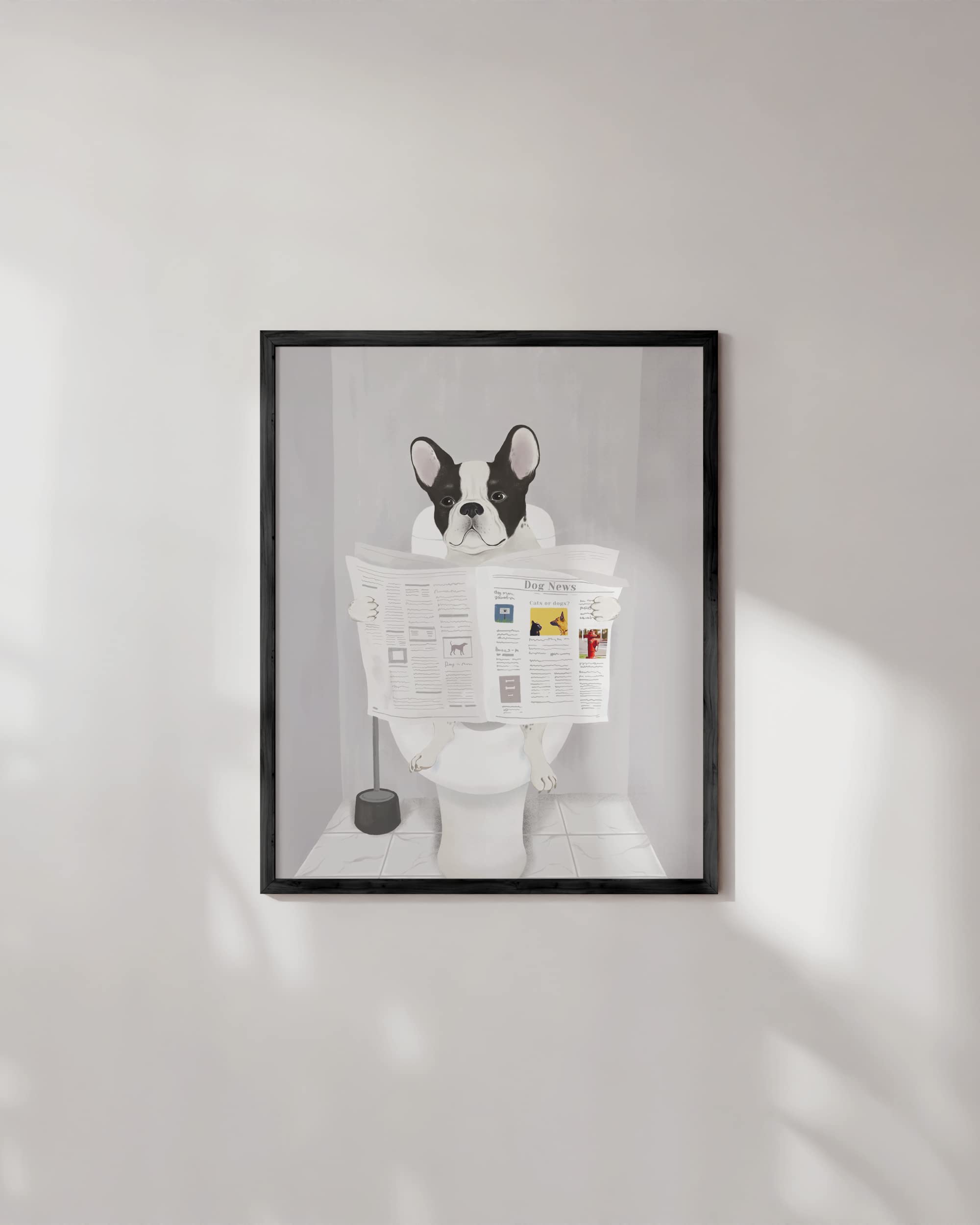 Haus And Hues Funny Dog Bathroom Decor - Funny Bathroom Decor Wall Art, Dog Bathroom Wall Art And Animal Poster, Dog Bathroom Si
