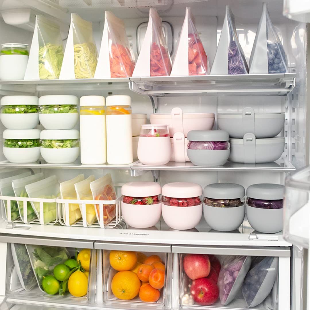 W&P Porter Silicone Reusable Storage Bag, Sandwich (36Oz Stand-Up), Mint, Food Storage Container, Microwave And Dishwasher Safe,