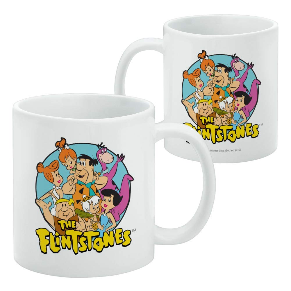 Graphics & More The Flintstones Group Ceramic Coffee Mug, Novelty Gift Mugs For Coffee, Tea And Hot Drinks, 11Oz, White