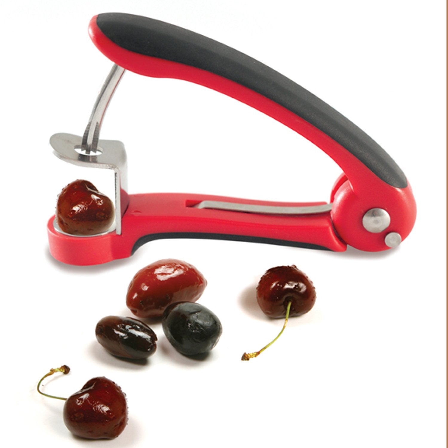 Norpro Cherry Olive Pitter, 1-Pack, Red, Model 5124 - Essential Kitchen Tool for Pitting Cherries and Olives