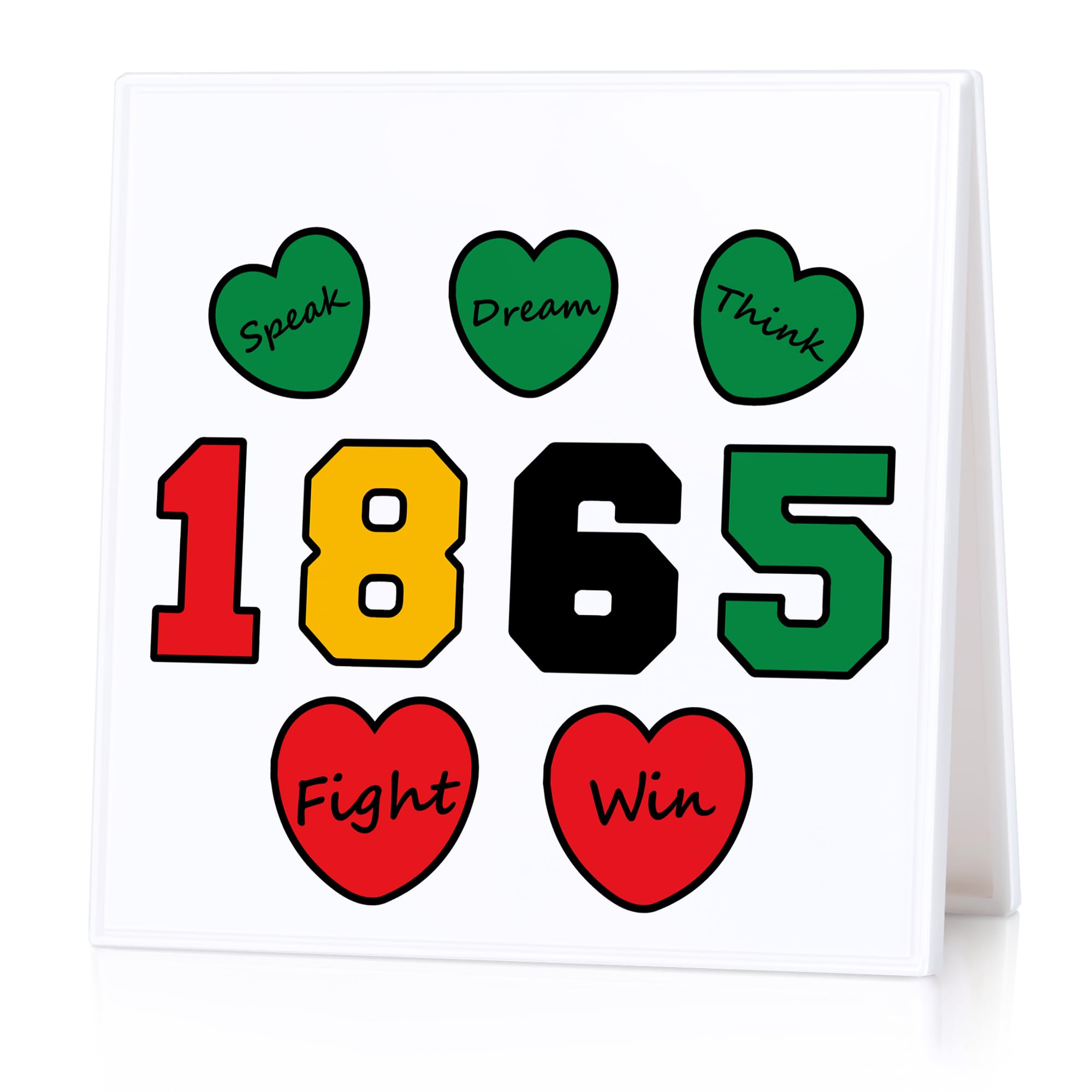 Juneteenth Celebration Desk Sign, 1865 Themed Tabletop Decoration, One-Sided Print for Office and Home, Indoor Juneteenth 1865 C