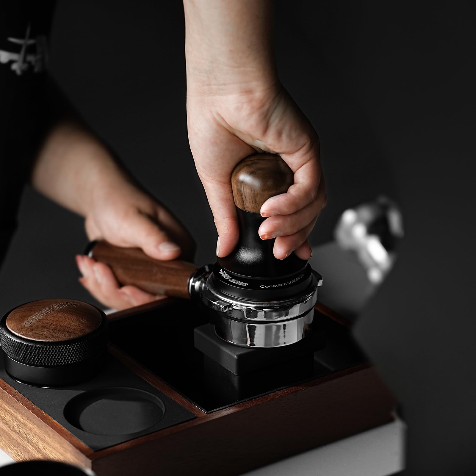 Espresso Tamper 53.35Mm-3 Spring Loaded Coffee Tamper-15Lb / 30Lbs Replacement Springs Calibrated Tamper With Sound Feedback-Mhw