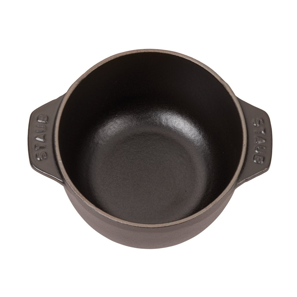 Staub Cast Iron 0.75-Qt Petite French Oven - Matte Black, Made In France