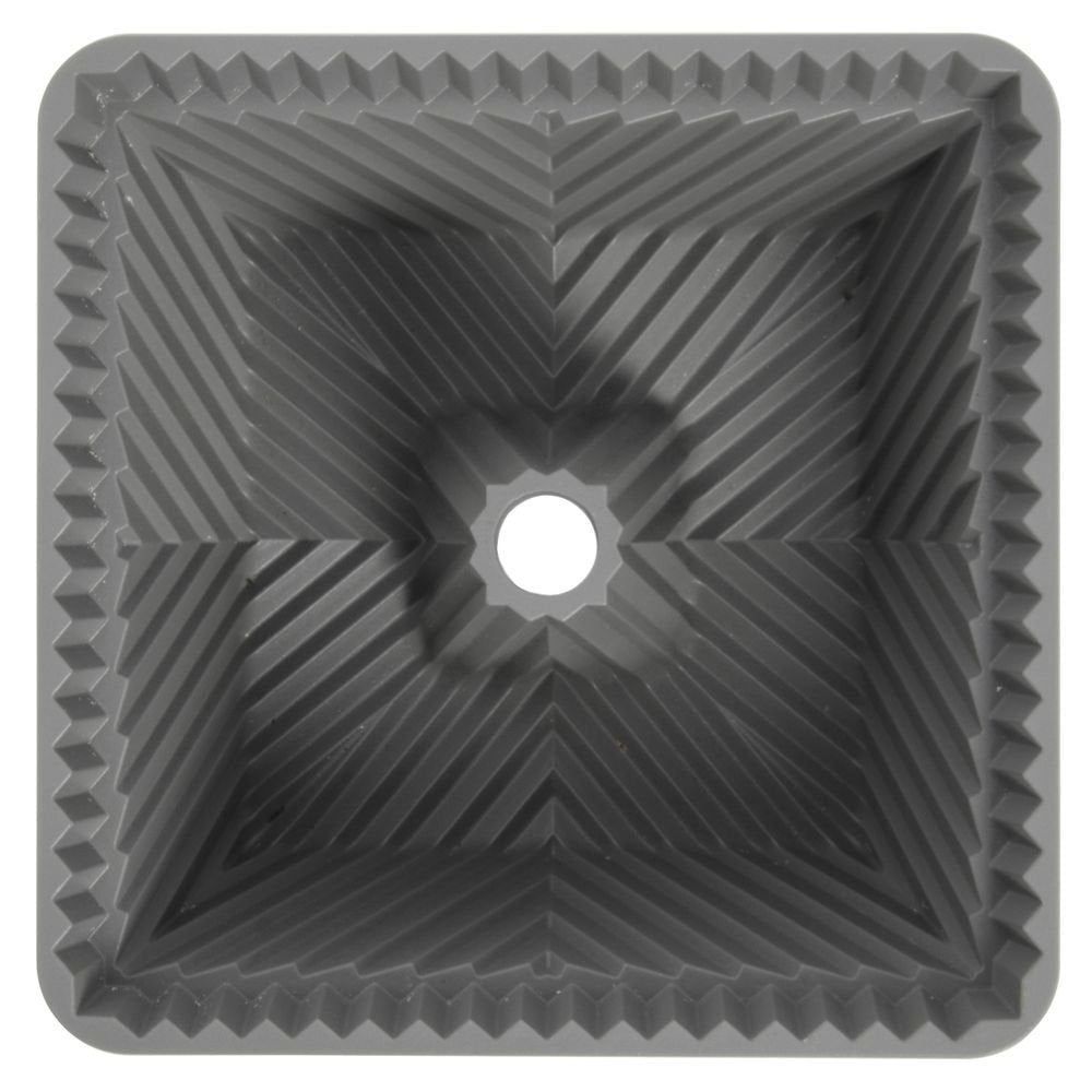 Nordic Ware 10-Cup Cast Aluminum Square Nonstick Bundt Pan - Light Grey, 9.5" L x 8.5" W x 4" D