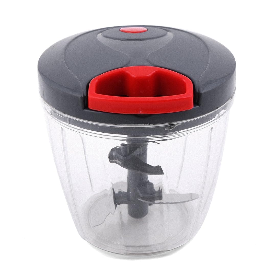 Yopram Manual Vegetable Chopper, 960Ml Capacity, 6 Blades, HandPowered Kitchen Cutter For Onions, Garlic, Vegetables And Fruits