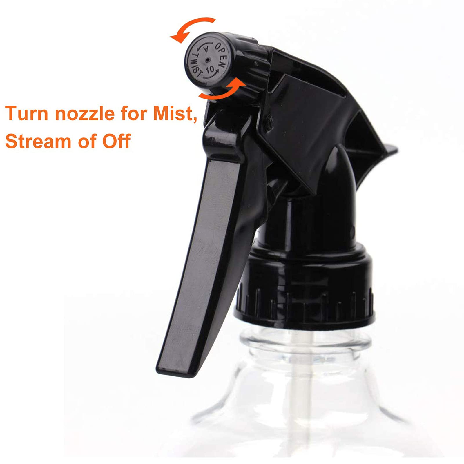 Bekith 12 Pack 8 Oz Empty Plastic Spray Bottle with Black Trigger Sprayers - Adjustable Head Sprayer from Fine to Stream - Refillable Sprayer for Water  Kitchen  Bath  Beauty  Hair  and Cleaning