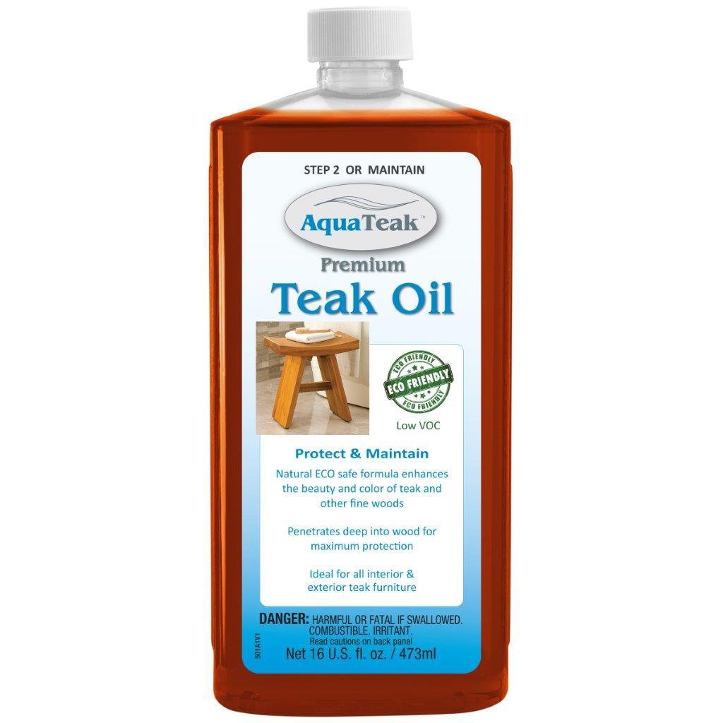 Aquateak Patented Moa Oval Teak Shower Organizer Premium Teak Oil