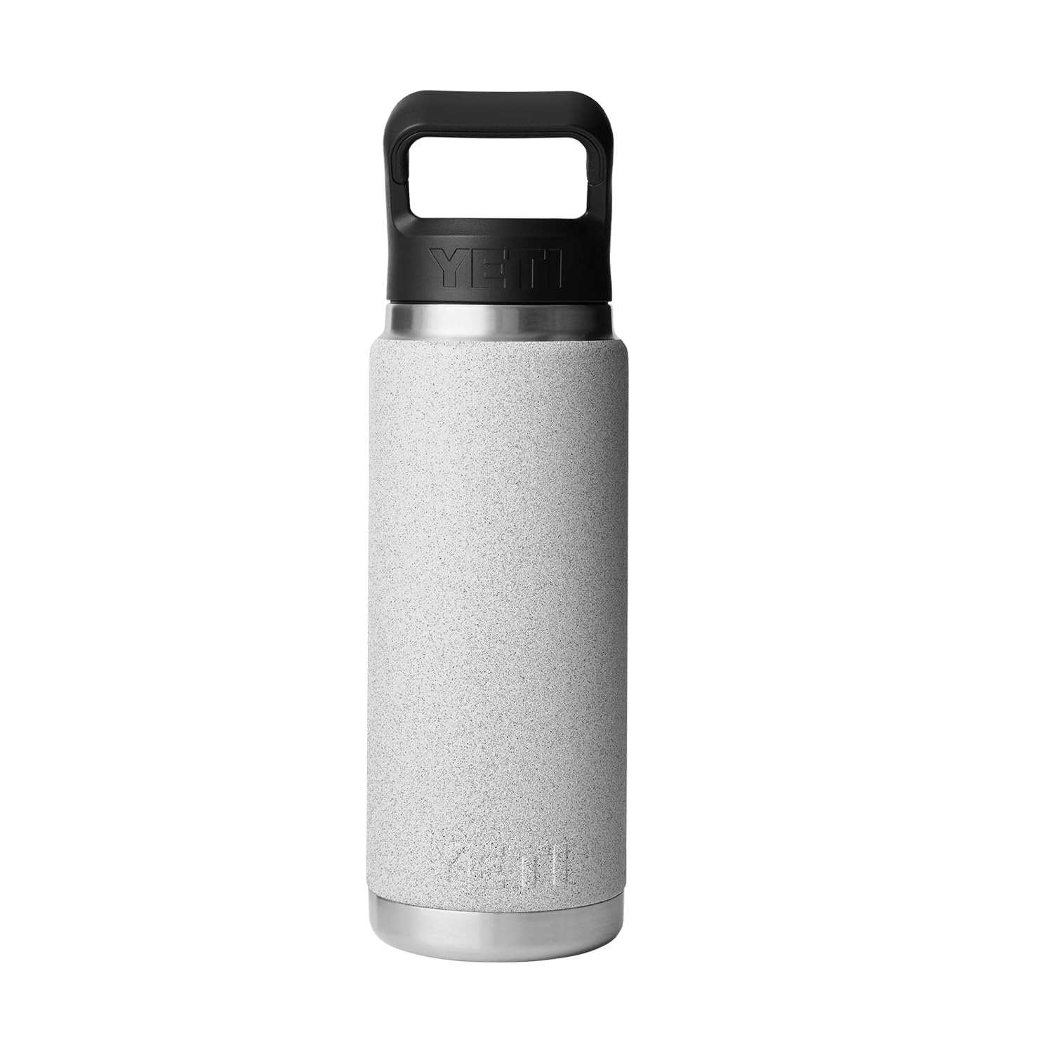 Yeti Rambler 26 Oz Bottle, Vacuum Insulated, Stainless Steel With Straw Cap, Grey Stone